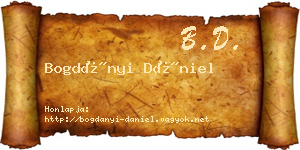 Bogdányi Dániel névjegykártya